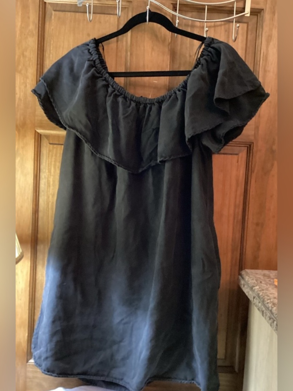 Zara Black Off-Shoulder Dress
